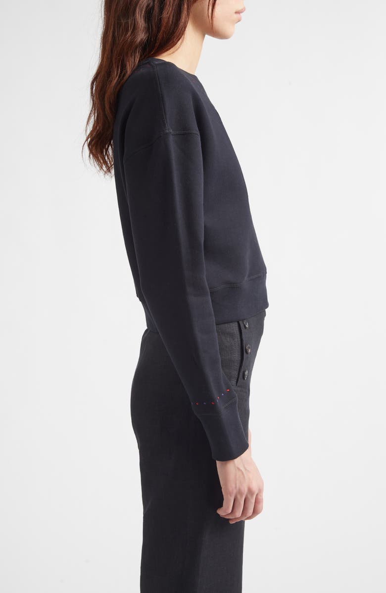 Bode Bullion Card Cotton Graphic Sweatshirt, Alternate, color, Black