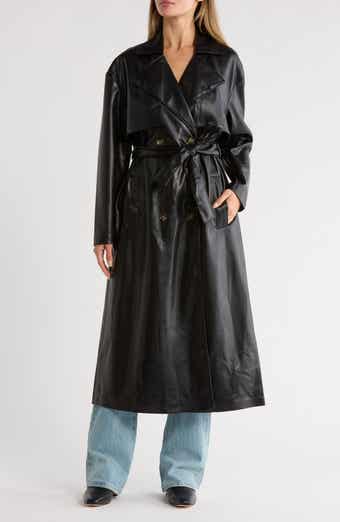 BLANKNYC Faux Leather Trench Coat