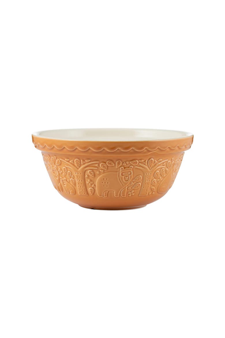 In The Forest Bear Size 24 Mixing Bowl, Ochre, 2.15 Quart, Main, color, Ochre