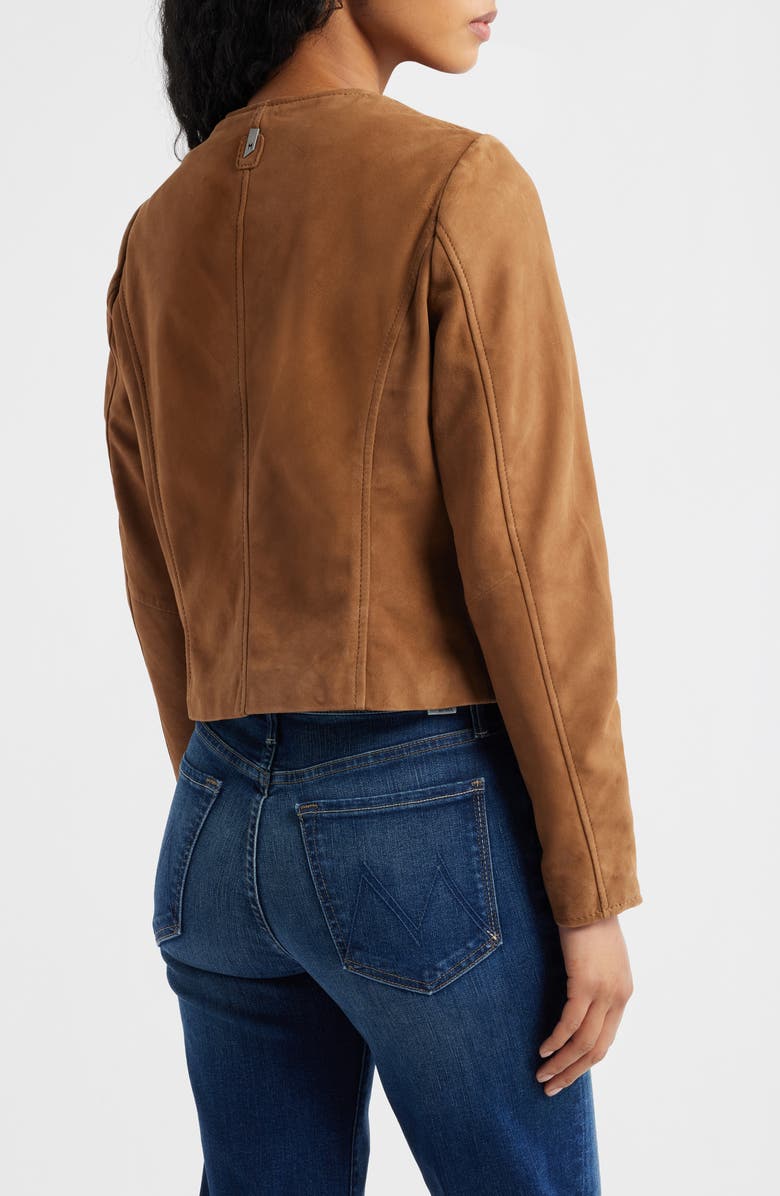 MAURITIUS Quynn Suede Jacket, Alternate, color, Dark Camel