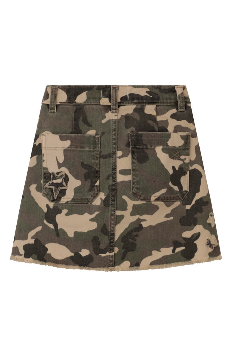DL1961 Kids' Embroidered Camo Cotton Blend Skirt, Alternate, color, 