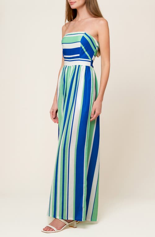 Flying Tomato Stripe Strapless Jumpsuit In Multi