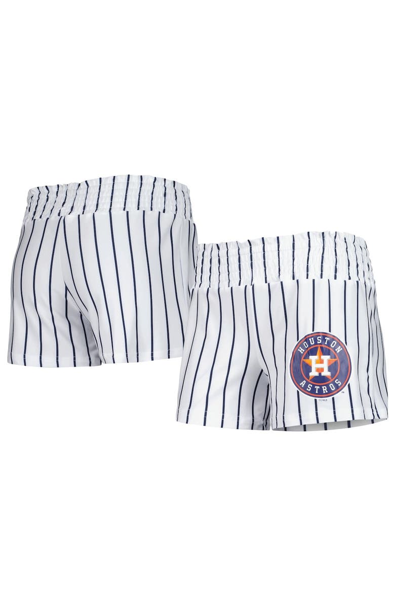 CONCEPTS SPORT Women's Concepts Sport White Houston Astros Reel Pinstripe Sleep Shorts, Main, color, White