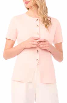 Gail Longline Split Hem Button-Up Shirt