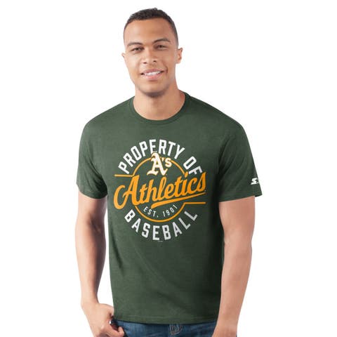 Men's Starter  Green Athletics Prime Time Property Of T-Shirt
