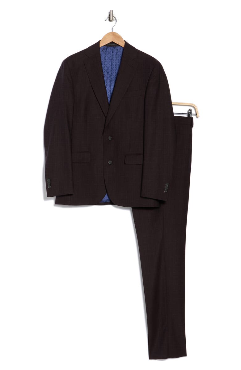 Jack Victor Expo Wool Suit, Alternate, color, Burgundy
