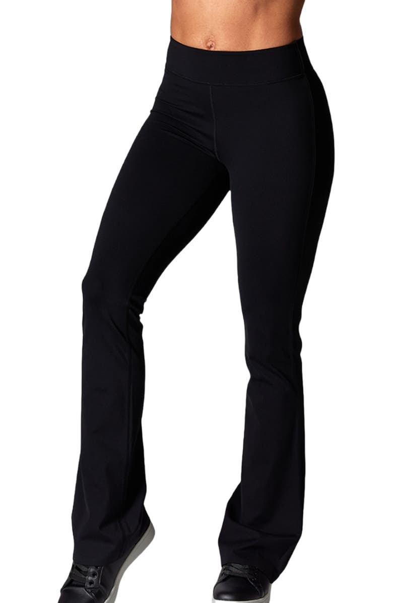 Tavi High Waisted Bootcut, Alternate, color, Ebony