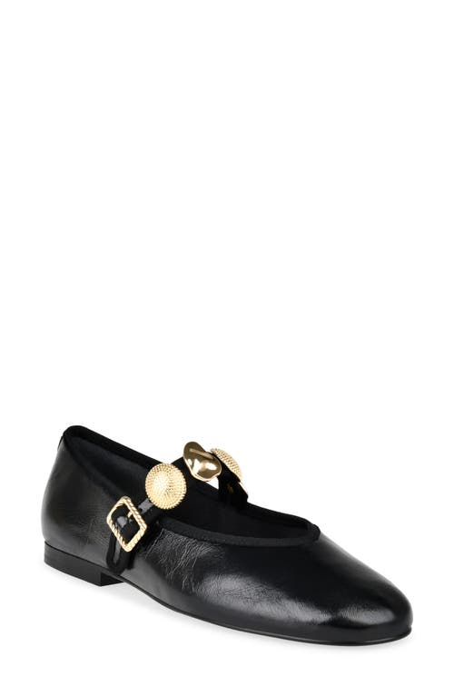 Dolce Vita Relan Mary Jane Flat In Black Leather