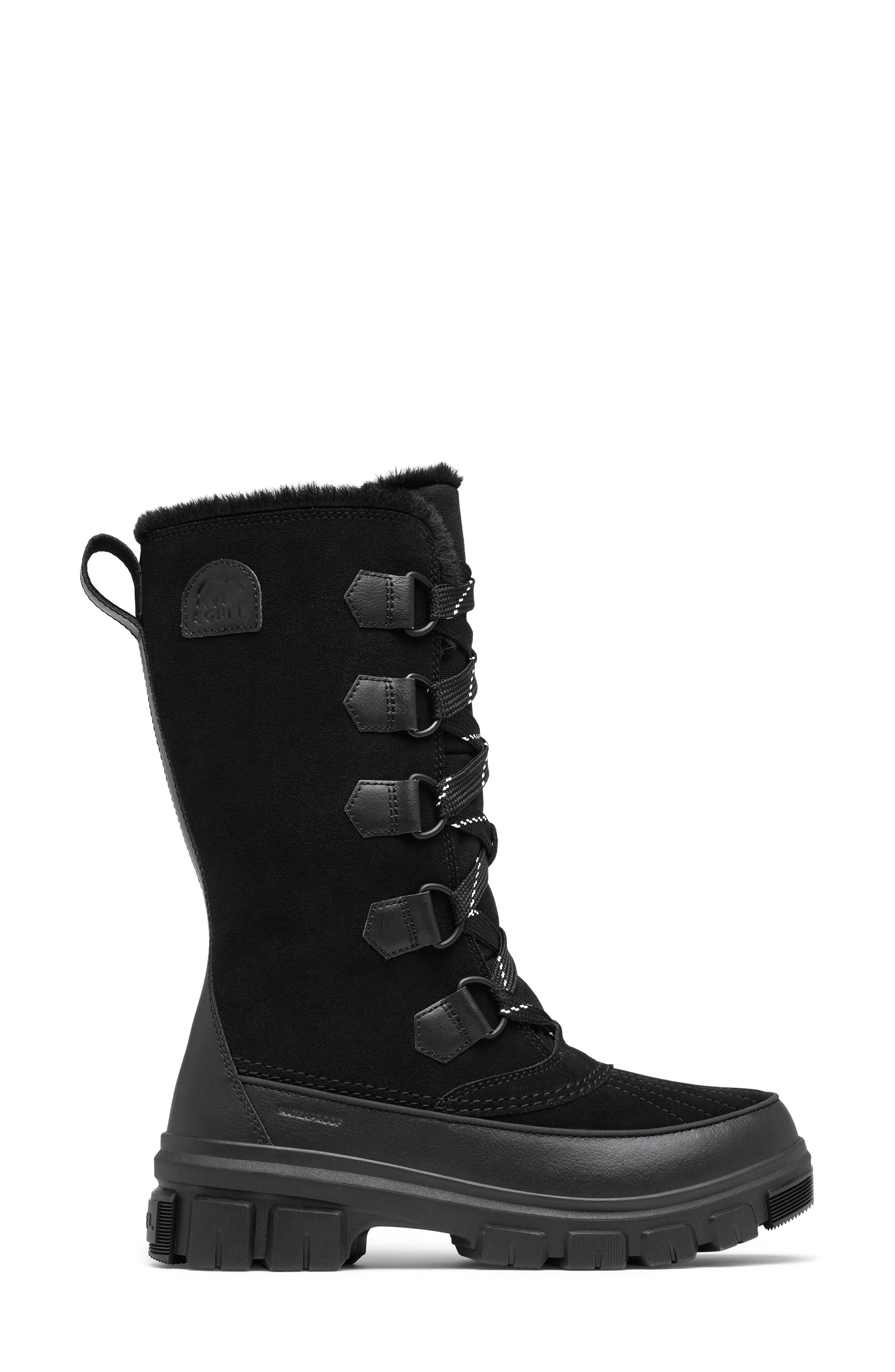 SOREL Tivoli V Faux Fur Lined Tall Waterproof Boot, Alternate, color, Black/ Natural
