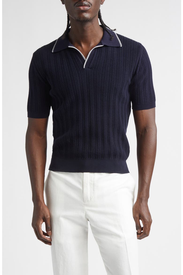 Johnny Collar Polo, Main, color, DARK BLUE