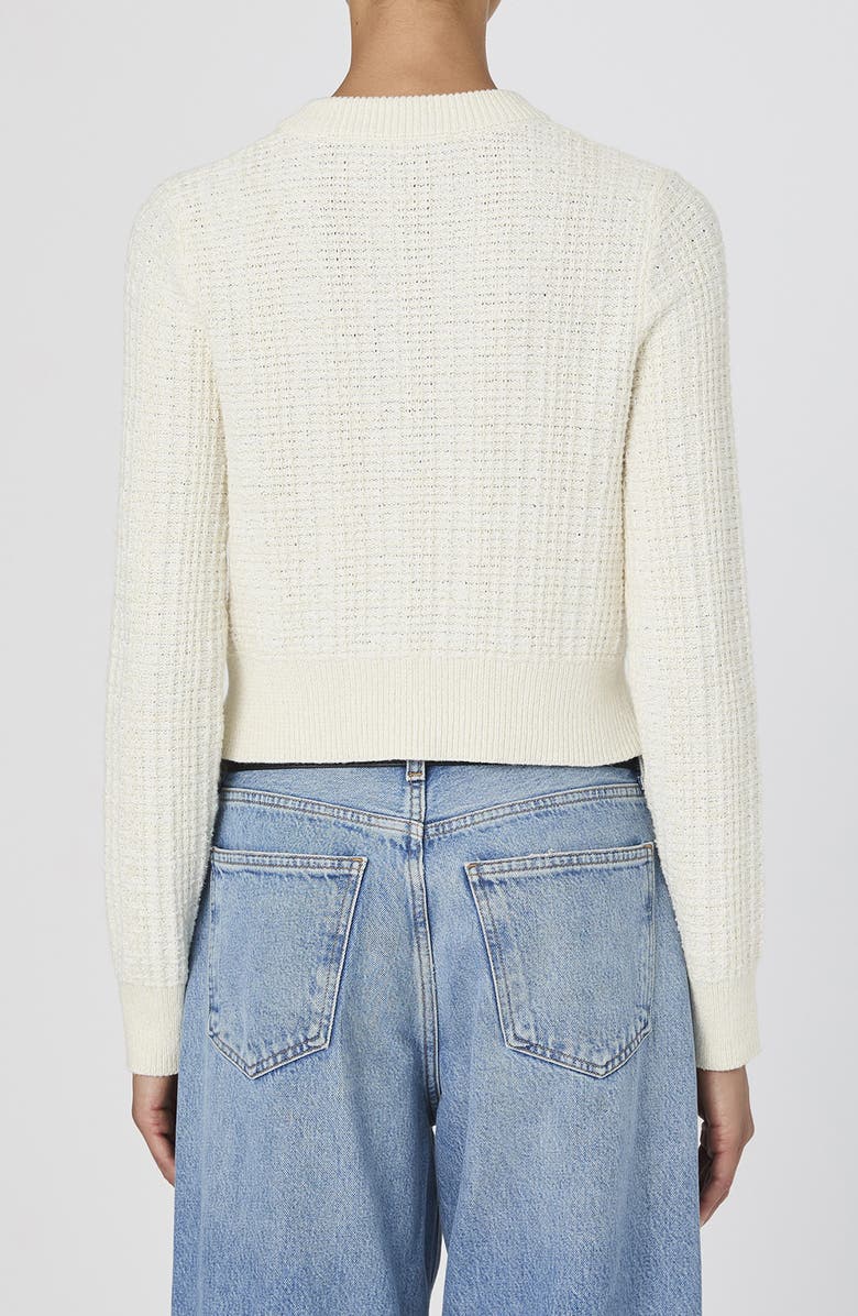 French Connection Metallic Cotton Blend Cardigan, Alternate, color, Classic Cr