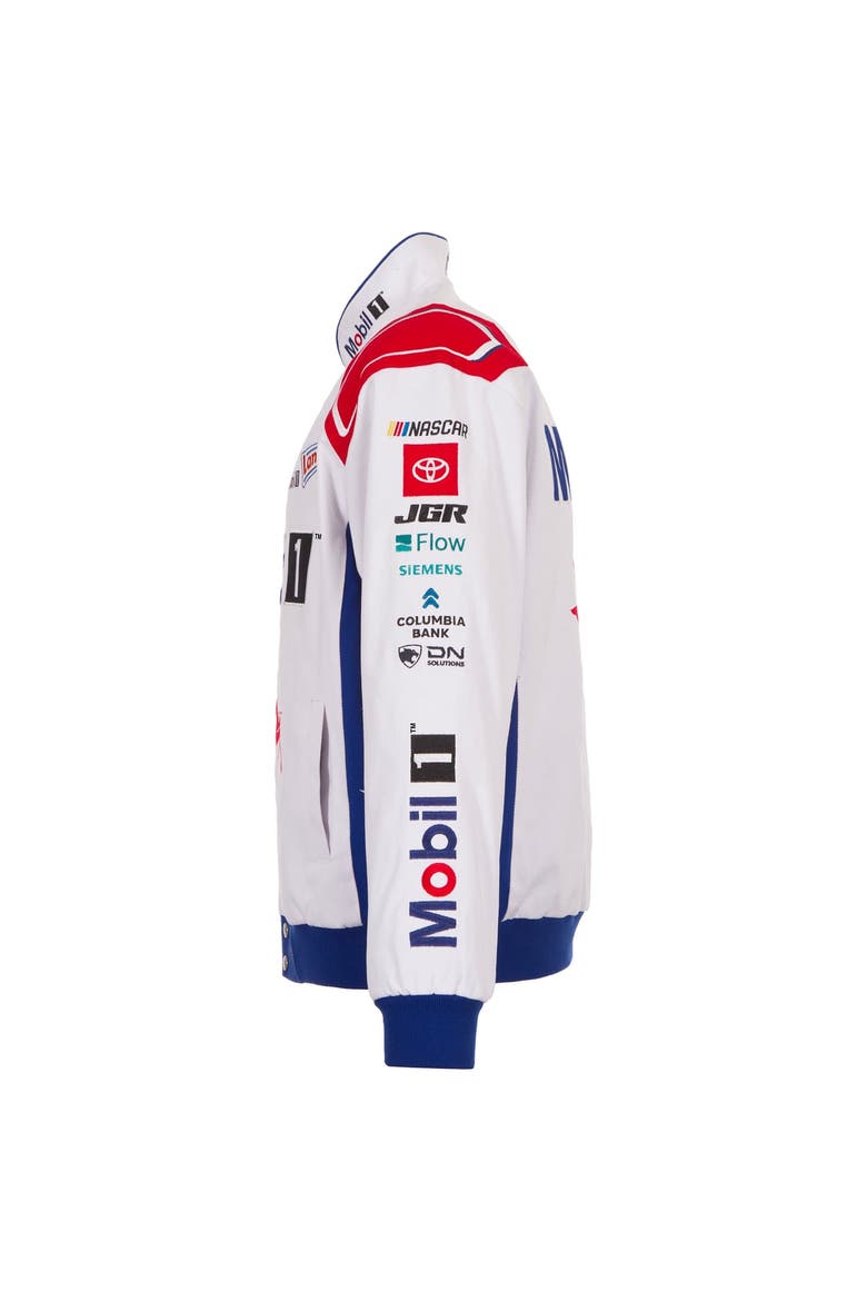 Men's JH Design White Chase Briscoe 2026 Mobil Full-Snap Twill Racing Jacket, Alternate, color, White