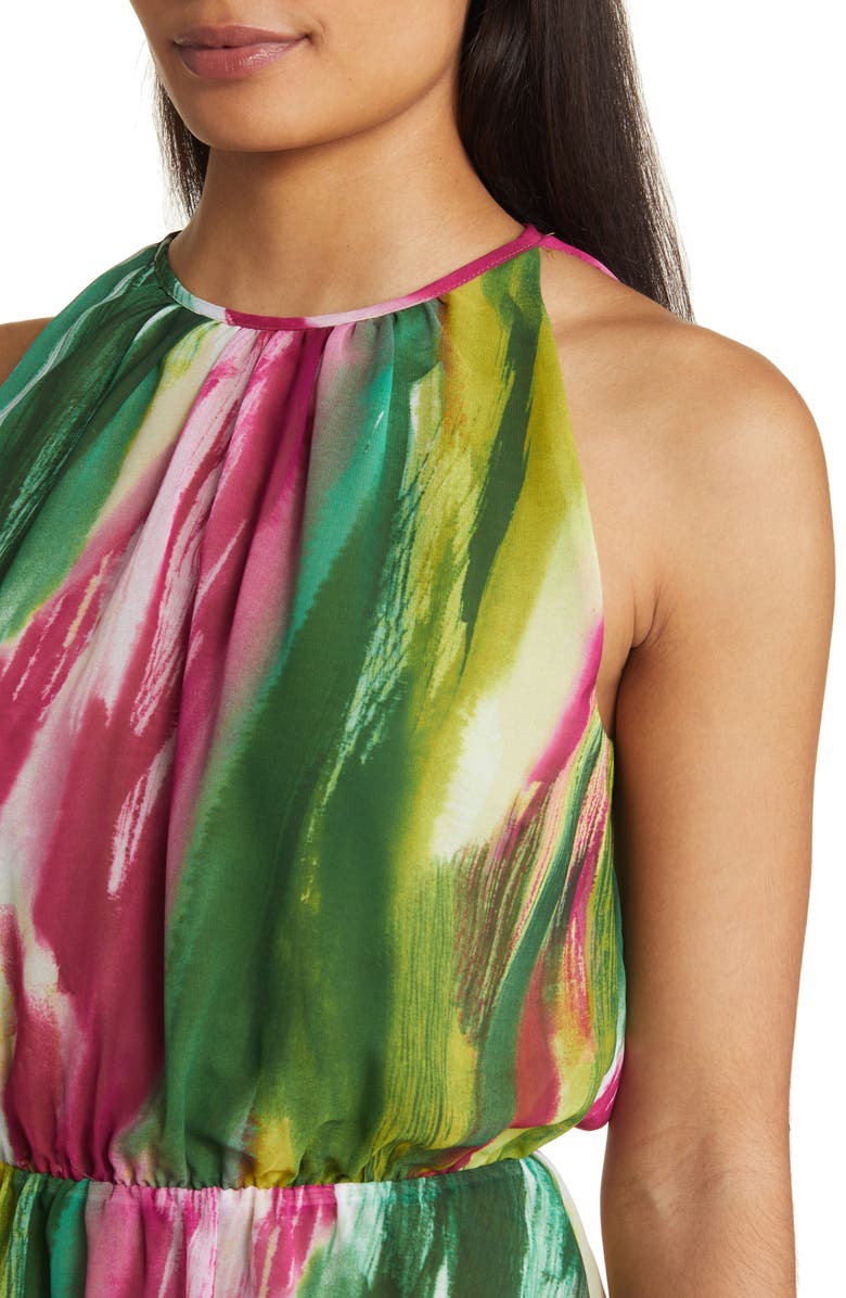 Donna Ricco Abstract Print Sleeveless Tiered Maxi Dress, Alternate, color, 