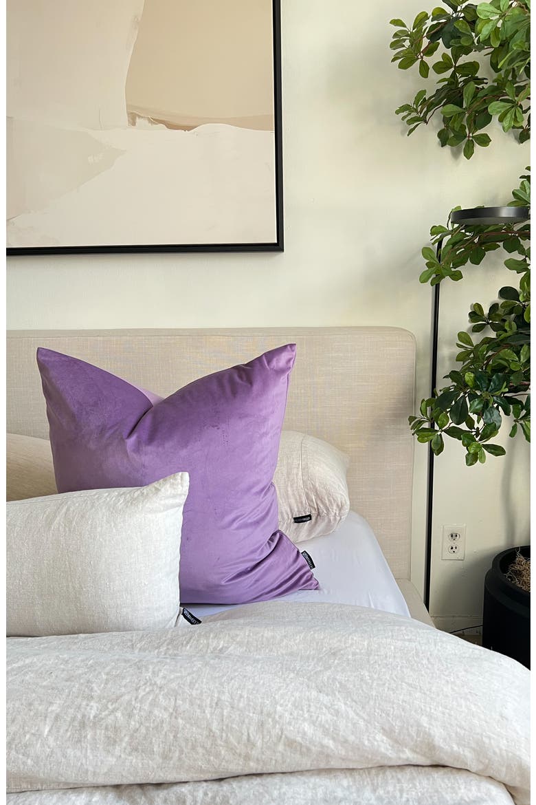 Lilac Velvet Pillow Cover, Alternate, color, LILAC