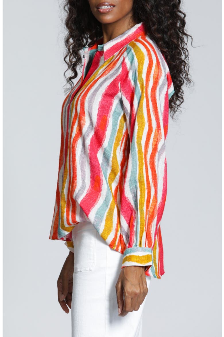 Stripe Pullover Shirt, Alternate, color, HIBISCUS MULTI