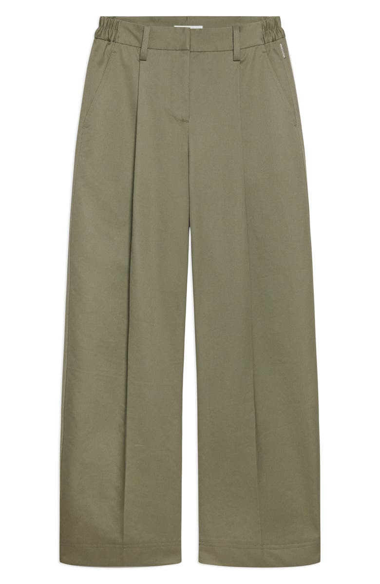 Helmut Lang Pleated Relaxed Fit Chinos, Alternate, color, Vetiver