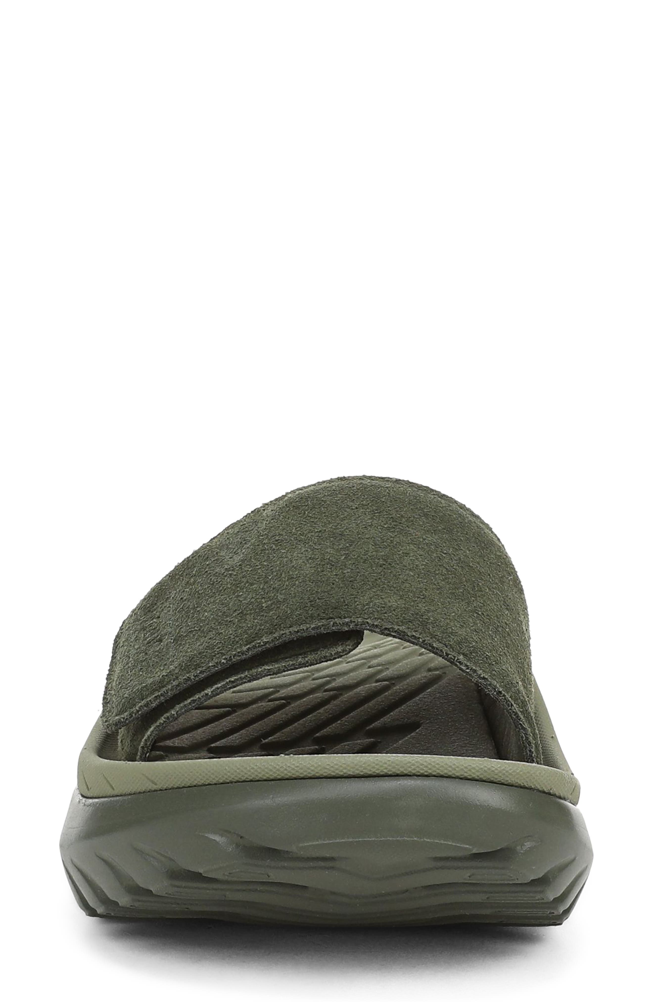 Rejuvenate Slide Sandal, Alternate, color, OLIVE MOSS SUEDE