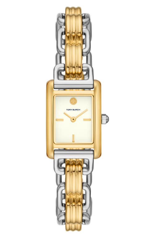 Shop Tory Burch The Eleanor Mini Bracelet Watch & Bracelet Set, 28mm In Two Tone