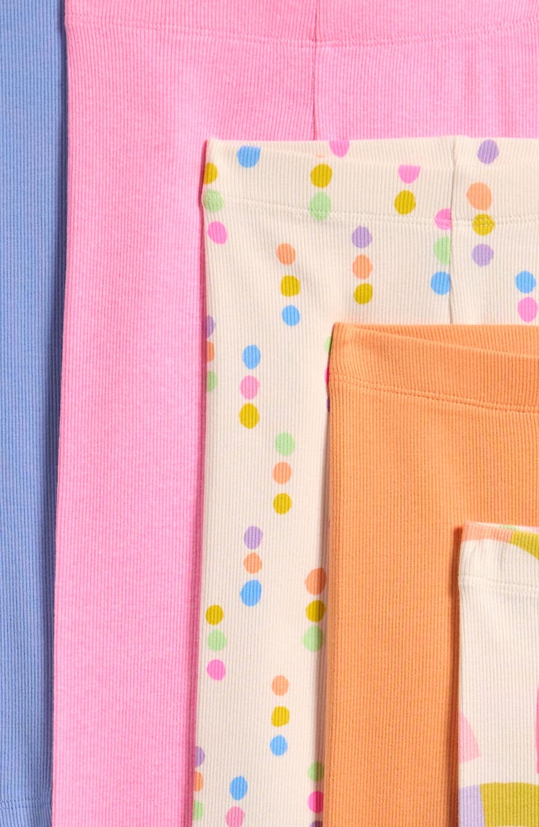 NEXT Kids' 5-Pack Ribbed Leggings, Alternate, color, Multi