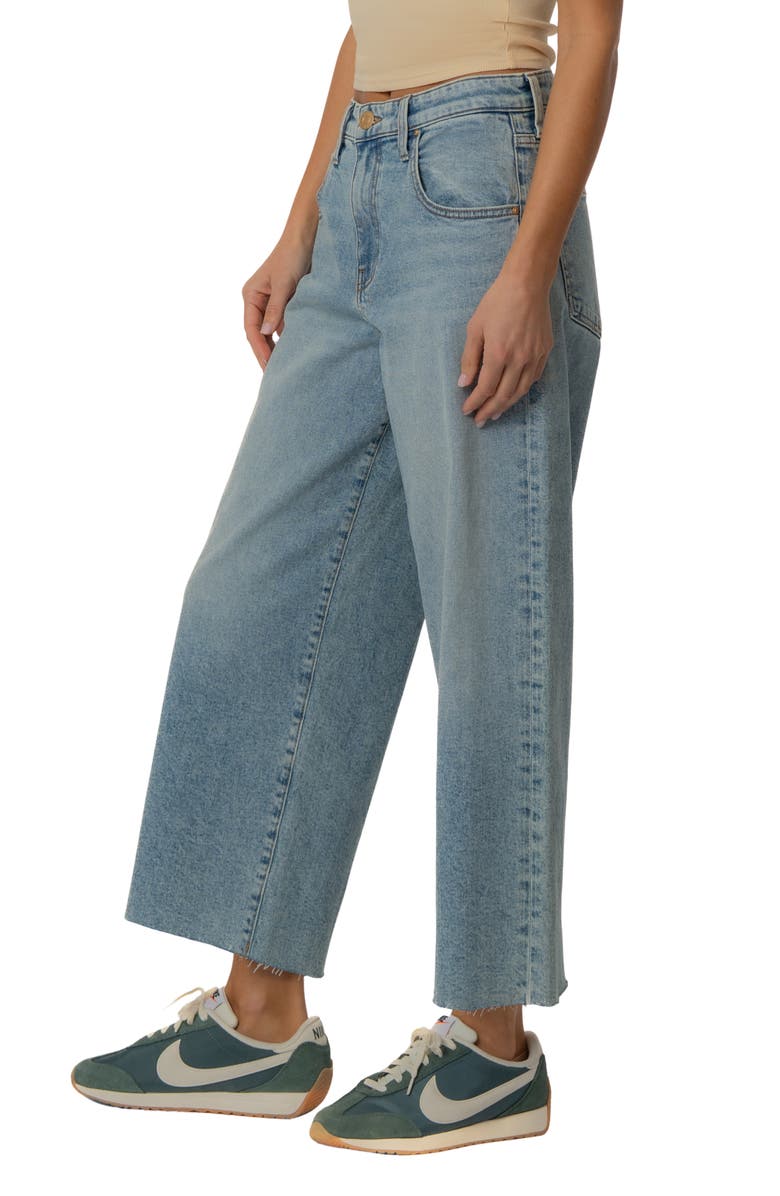 KUT from the Kloth Gwen Raw Hem High Waist Crop Slouchy Wide Leg Jeans, Alternate, color, Well