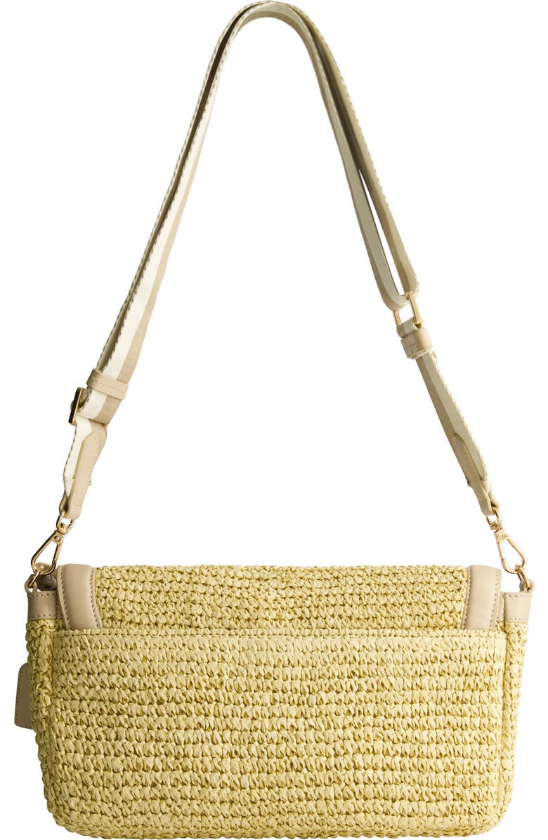 Tommy Bahama Soft Straw Long Flap Crossbody, Alternate, color, Tan