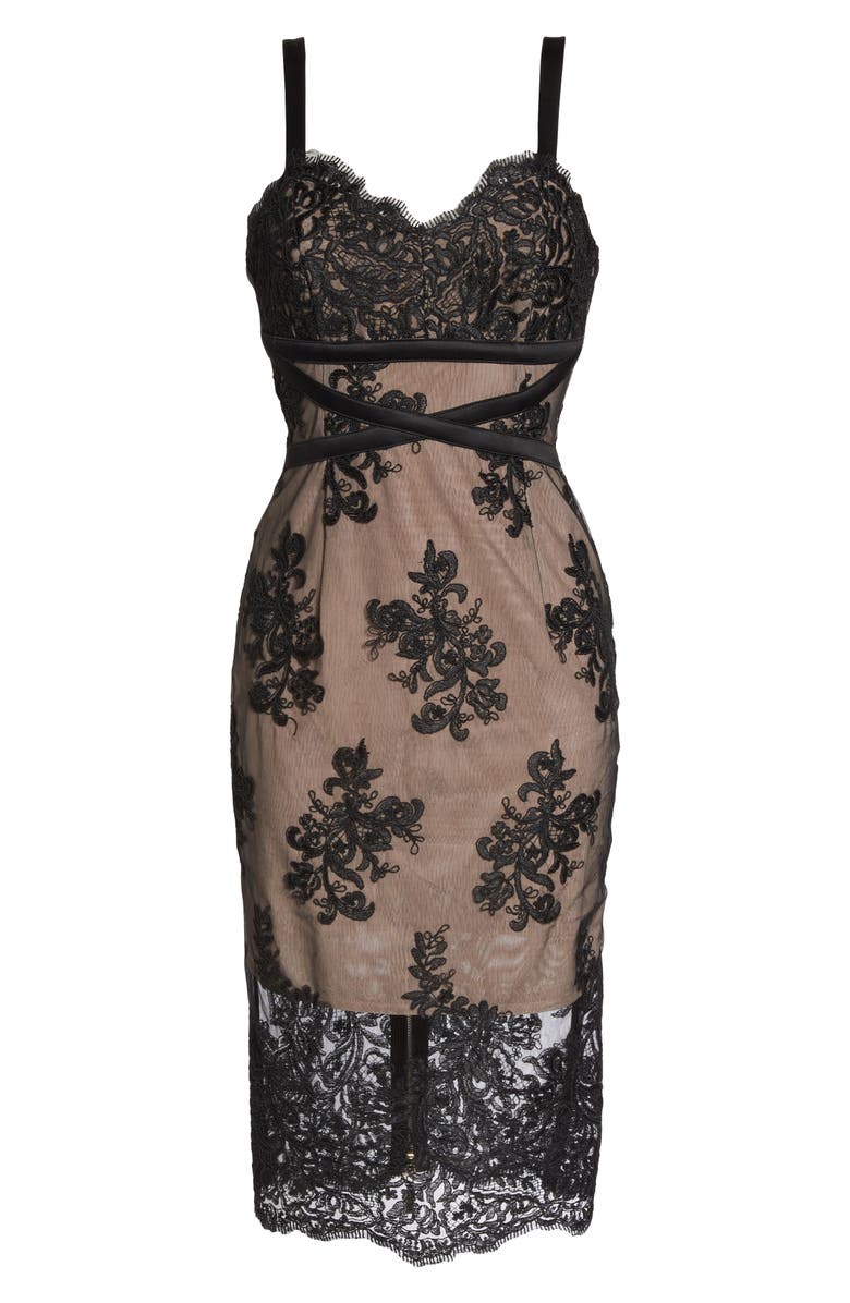BRONX BANCO Bronx and Banco Camilla Lace Sheath Dress, Alternate, color, Black