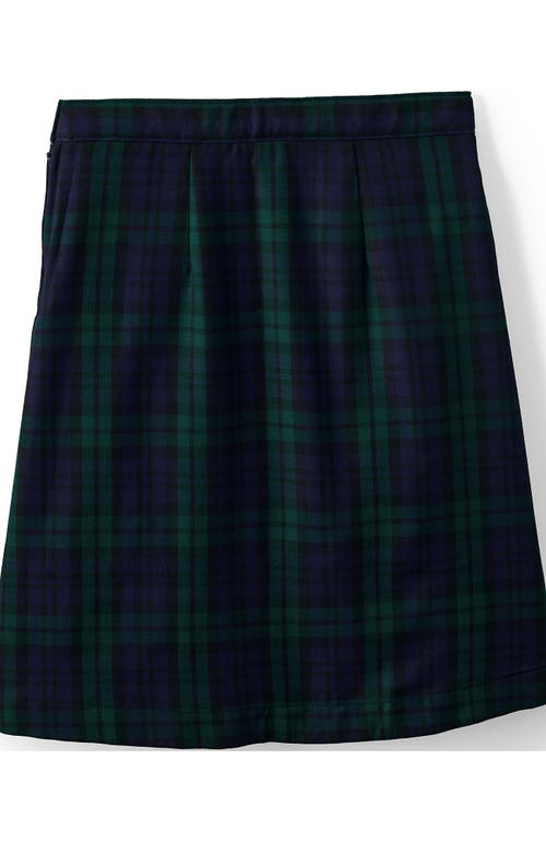 Lands' End School Uniform Girls Slim Plaid A-line Skirt Below The Knee In Multi
