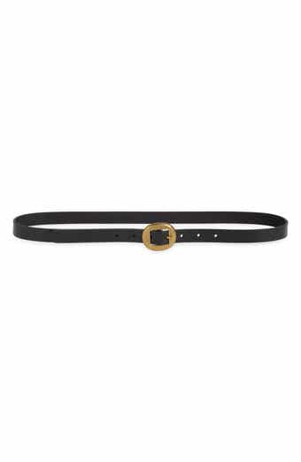 Frye Burnished Buckle Leather Belt