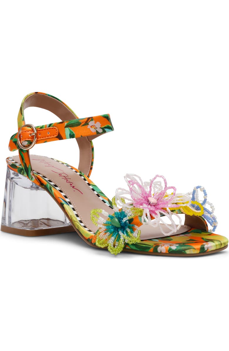 Betsey Johnson Cinthia Sandal, Main, color, Yellow Multi
