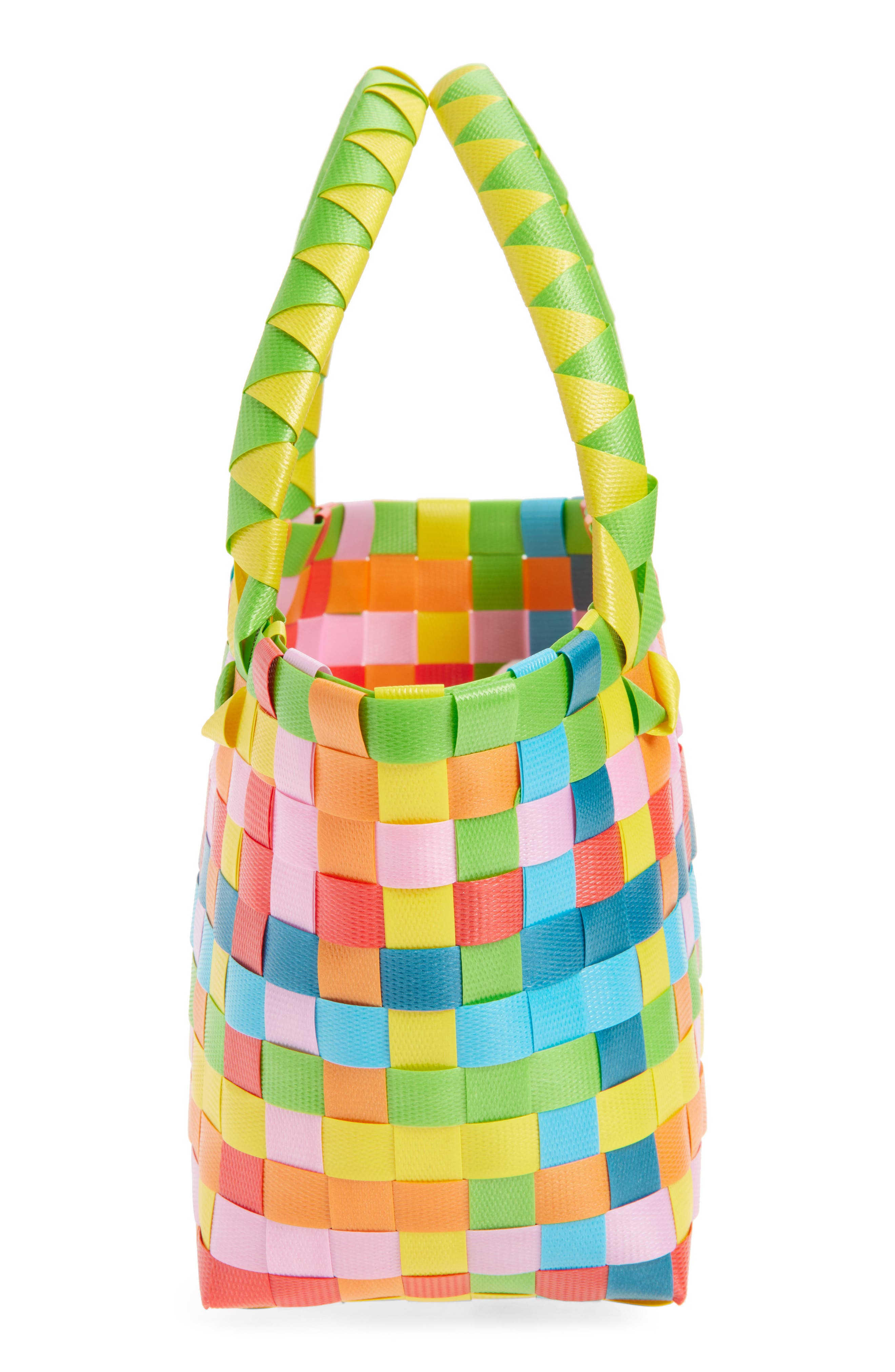 Ruby & Ry Kids' Rainbow Straw Bag, Alternate, color, Green Multi