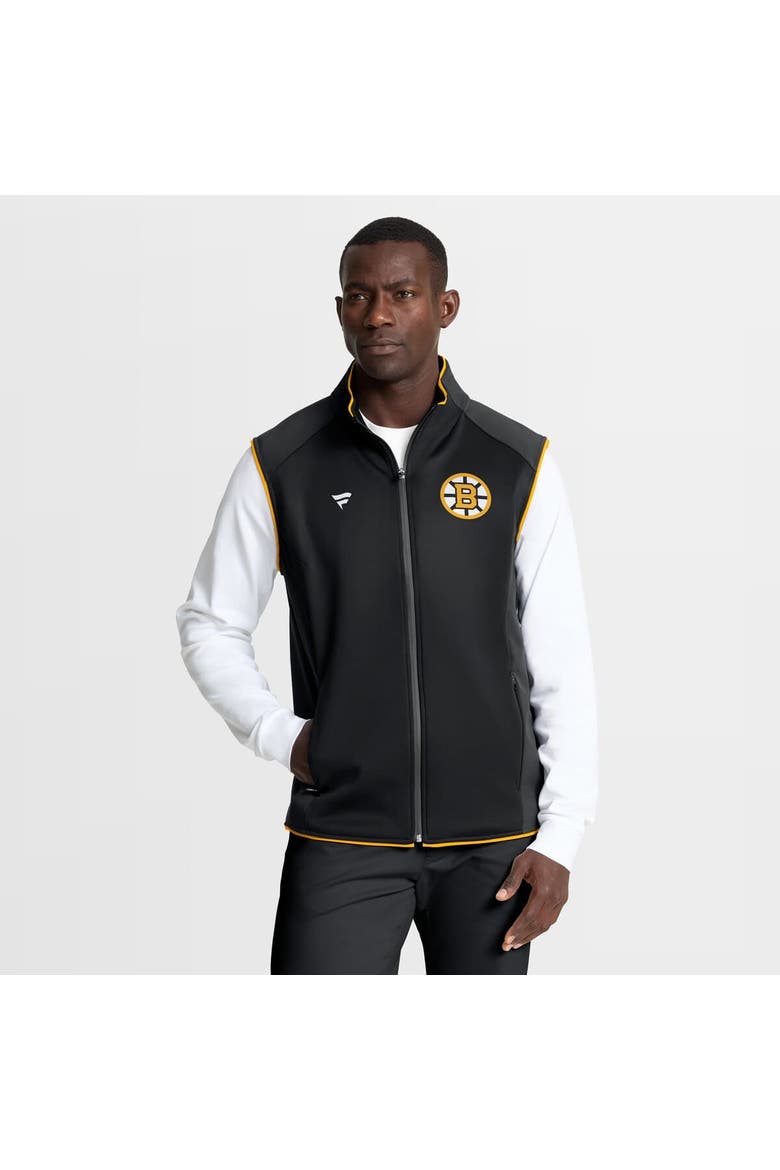 Men's Fanatics Black Boston Bruins Authentic Pro Rink Full-Zip Vest, Main, color, Black