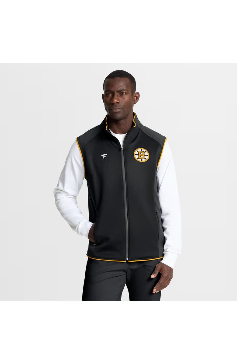 FANATICS Men's Fanatics Black Boston Bruins Authentic Pro Rink Full-Zip Vest, Main, color, Black