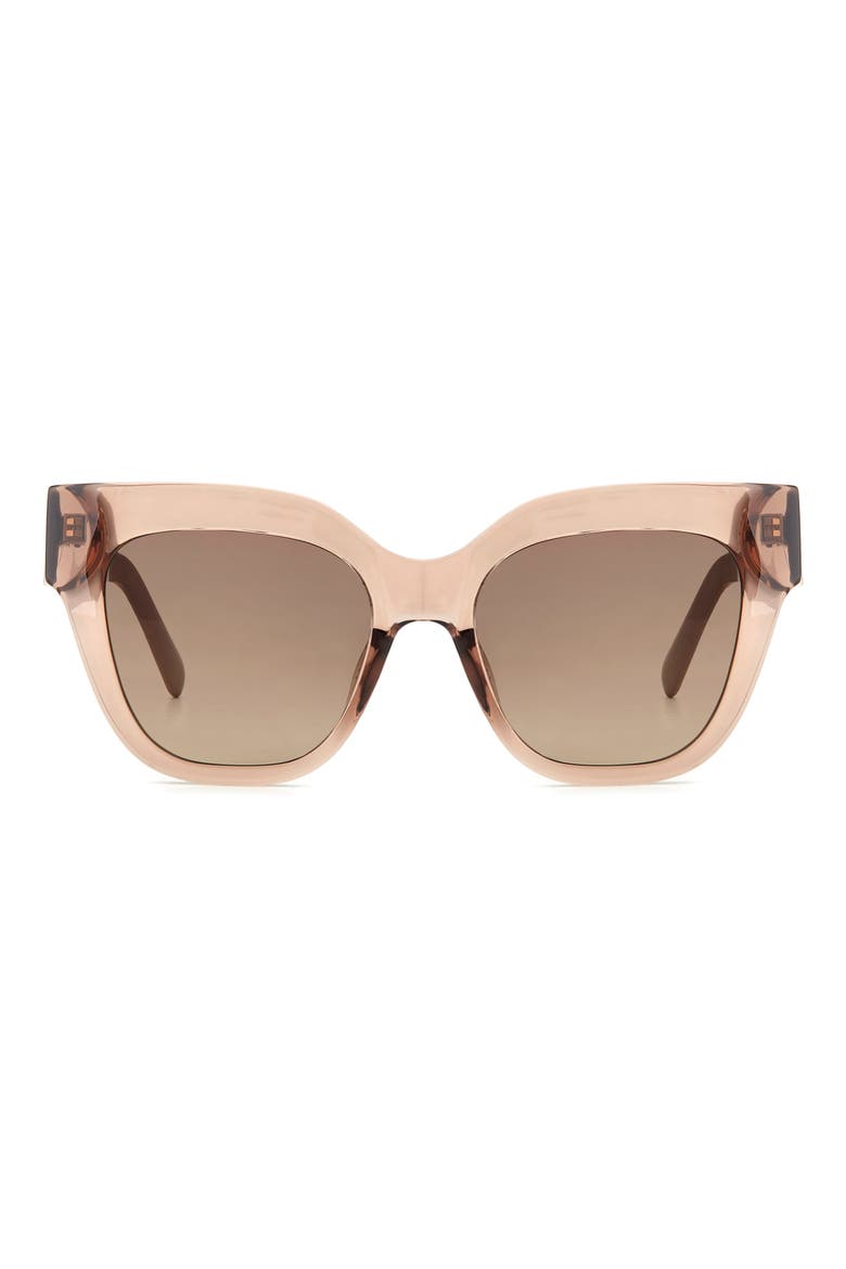 51mm Gradient Cat Eye Sunglasses, Main, color, CRYSTAL BEIGE/ BROWN SF