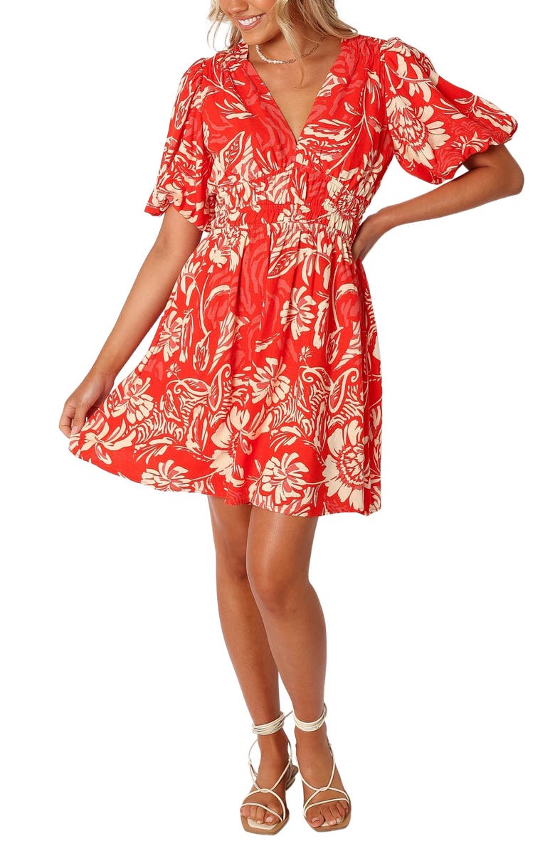 Petal & Pup Lochi Print Minidress, Main, color, 