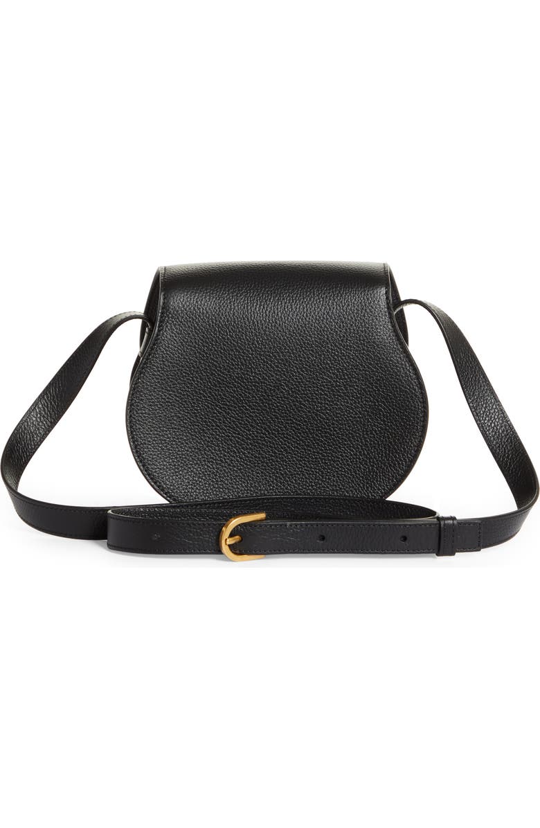 Chloé Small Marcie Leather Crossbody Bag, Alternate, color, Black