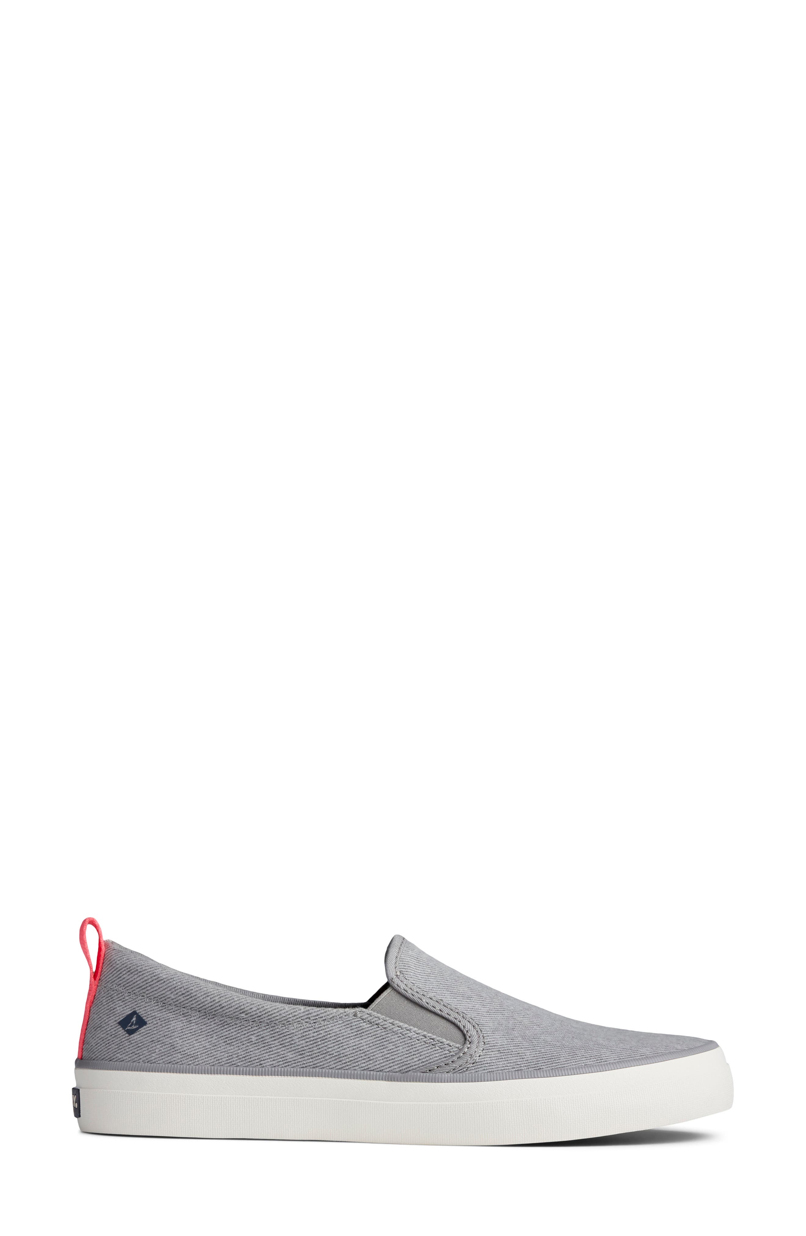 Crest Twin Gore Slip-On Sneaker, Alternate, color, GREY WASHED TWILL FABRIC