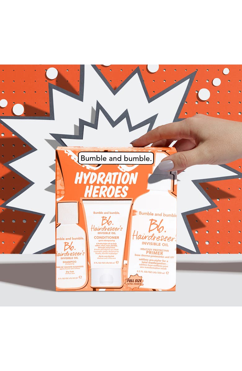 Bumble and bumble. Hairdresser's Invisible Oil Hydration Heroes Hair Care Holiday Gift Set $66 Value, Alternate, color, 