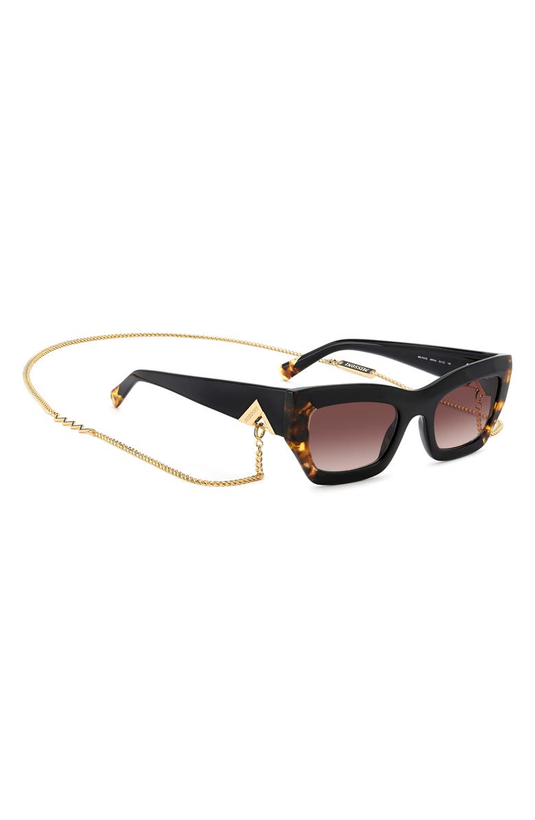 Missoni 53mm Cat Eye Chain Sunglasses, Alternate, color, 