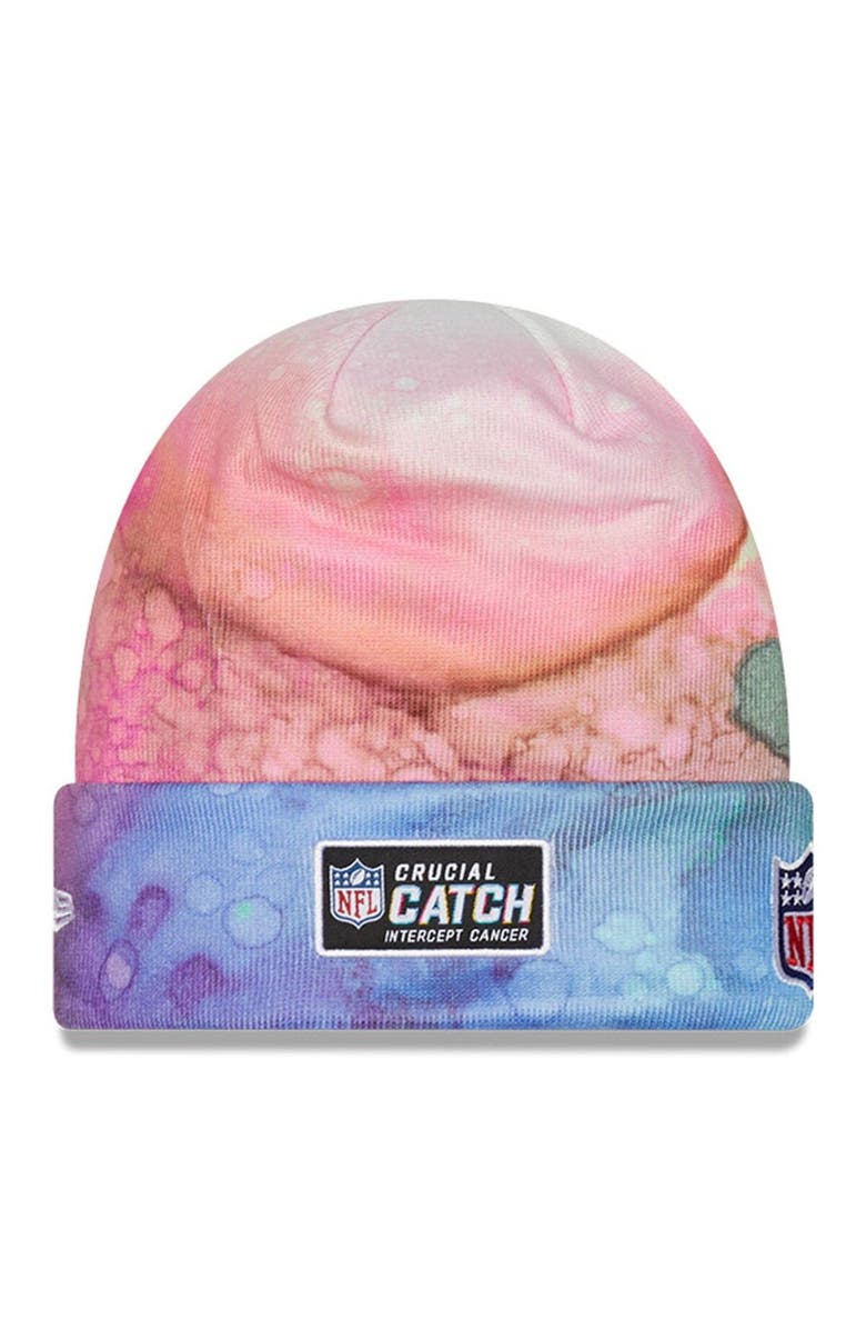 New Era Men's New Era Pink Seattle Seahawks 2022 NFL Crucial Catch Knit Hat, Alternate, color,