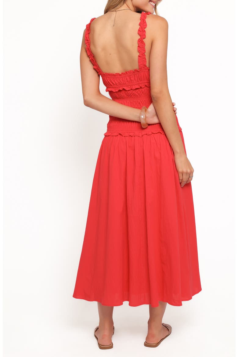 Enola Smocked Sleeveless Maxi Dress, Alternate, color, RED