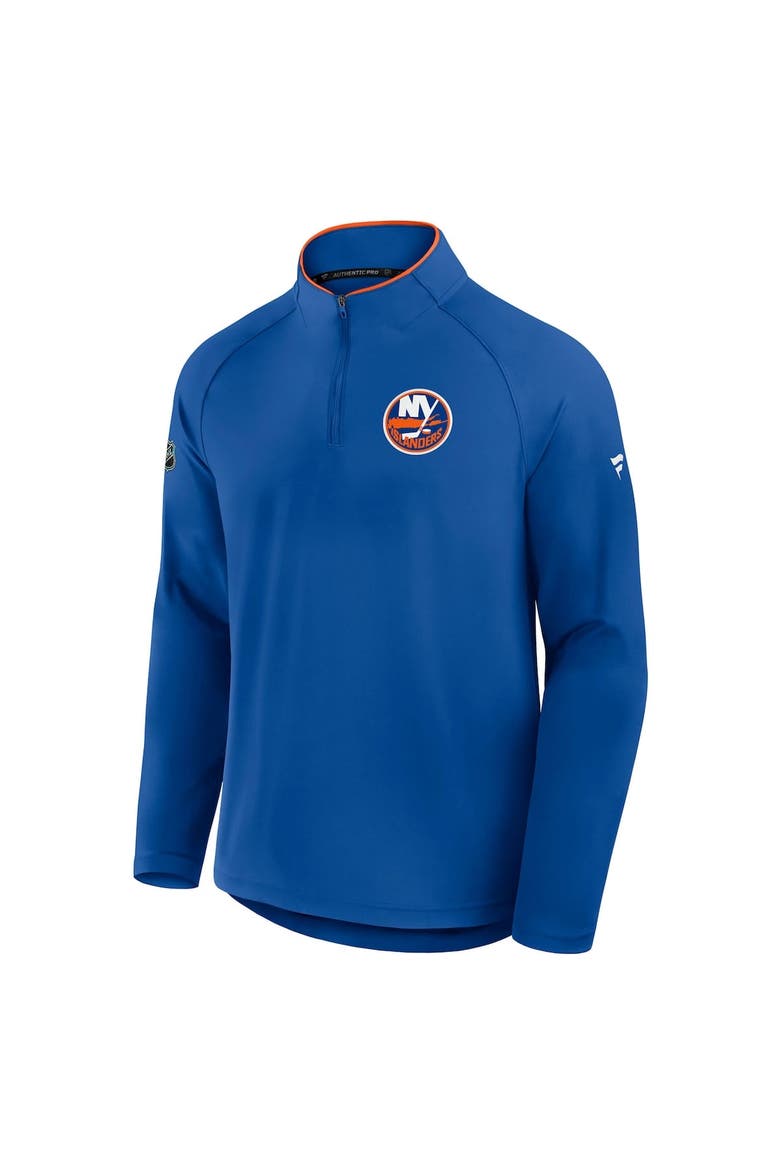 Men's Fanatics Royal New York Islanders Authentic Pro Rink Training Quarter-Zip Pullover, Alternate, color, Royal