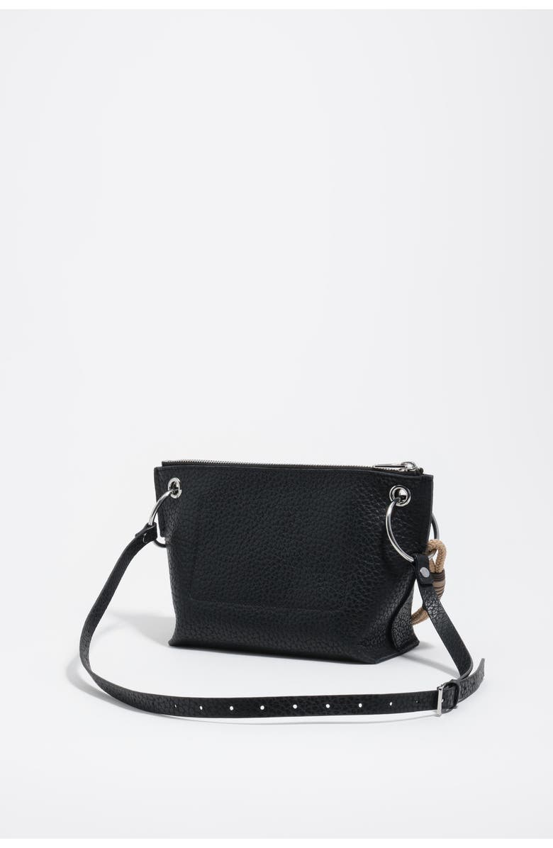 Bimba y Lola Medium Leather Trapezium Bag SS26, Alternate, color, Black
