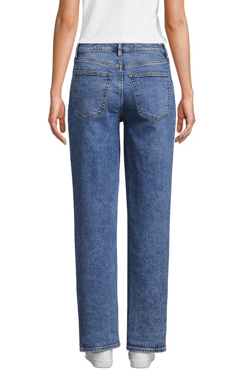 Lands' End Soft Denim Mid Rise Boyfriend Jeans In Beau Blue