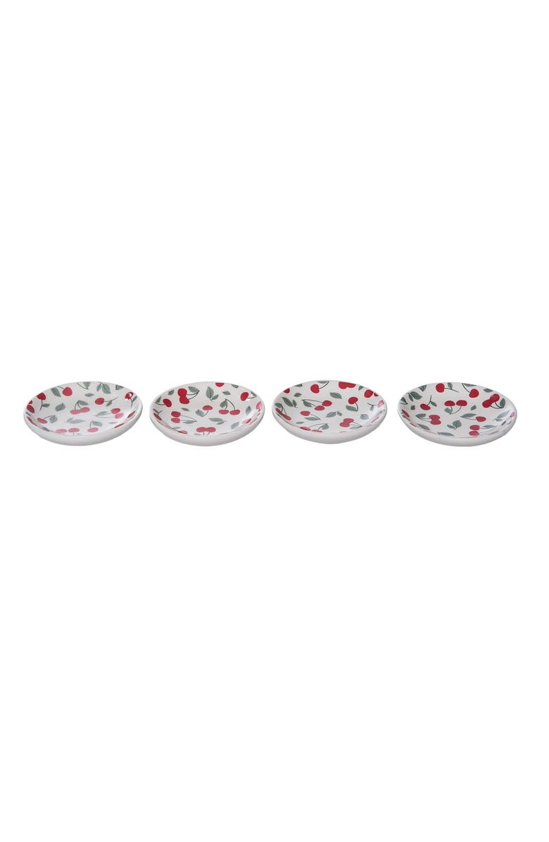 Transpac Dolomite Cherry Dip Bowl Set of 4 Multicolored for Spring Serving and Entertaining, Alternate, color, Multicolored