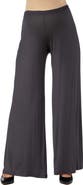 24seven Comfort Apparel Maternity Solid Color Palazzo Pants