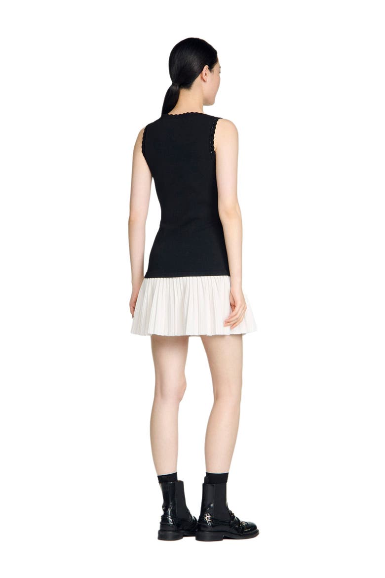 Two-tone short dress, Alternate, color, Black