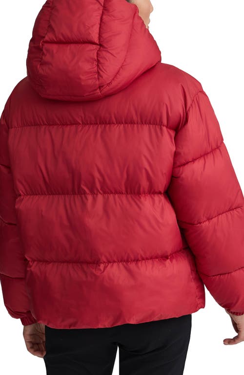 Nvlt Cire Wonder Puffer Jacket With Removable Hood In Red
