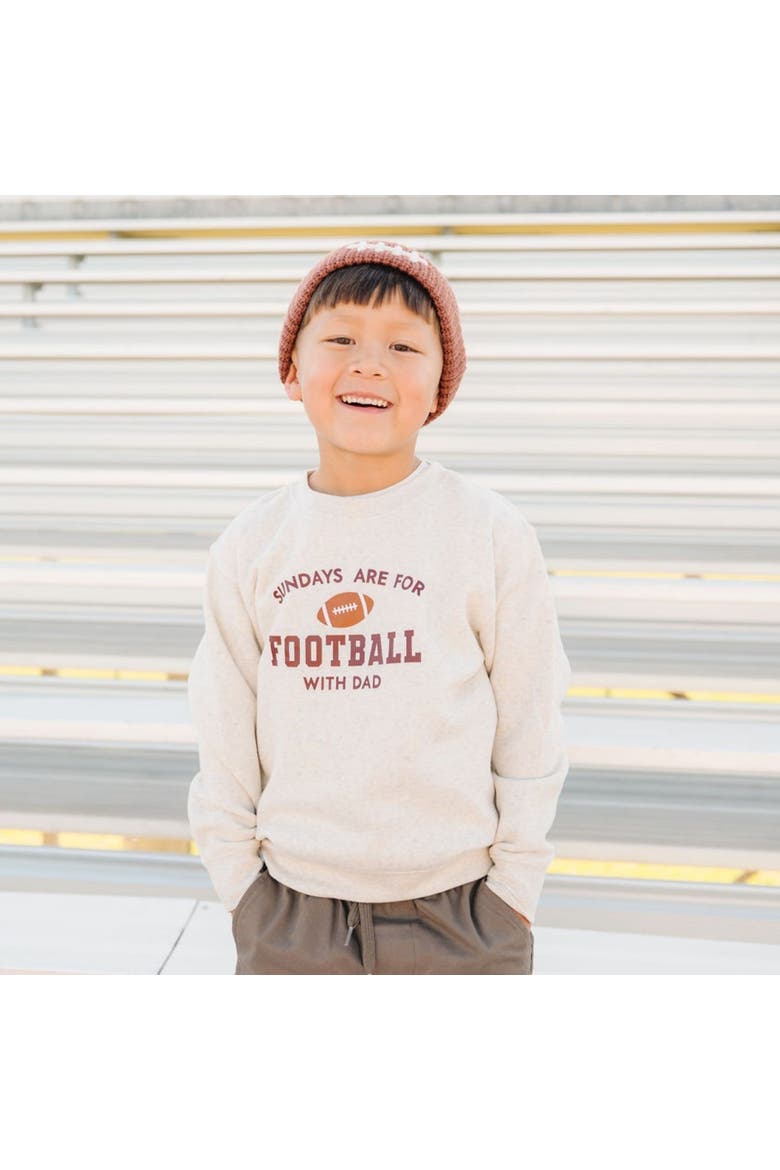Sundays Are For Football With Dad Sweatshirt, Alternate, color, Natural Heather