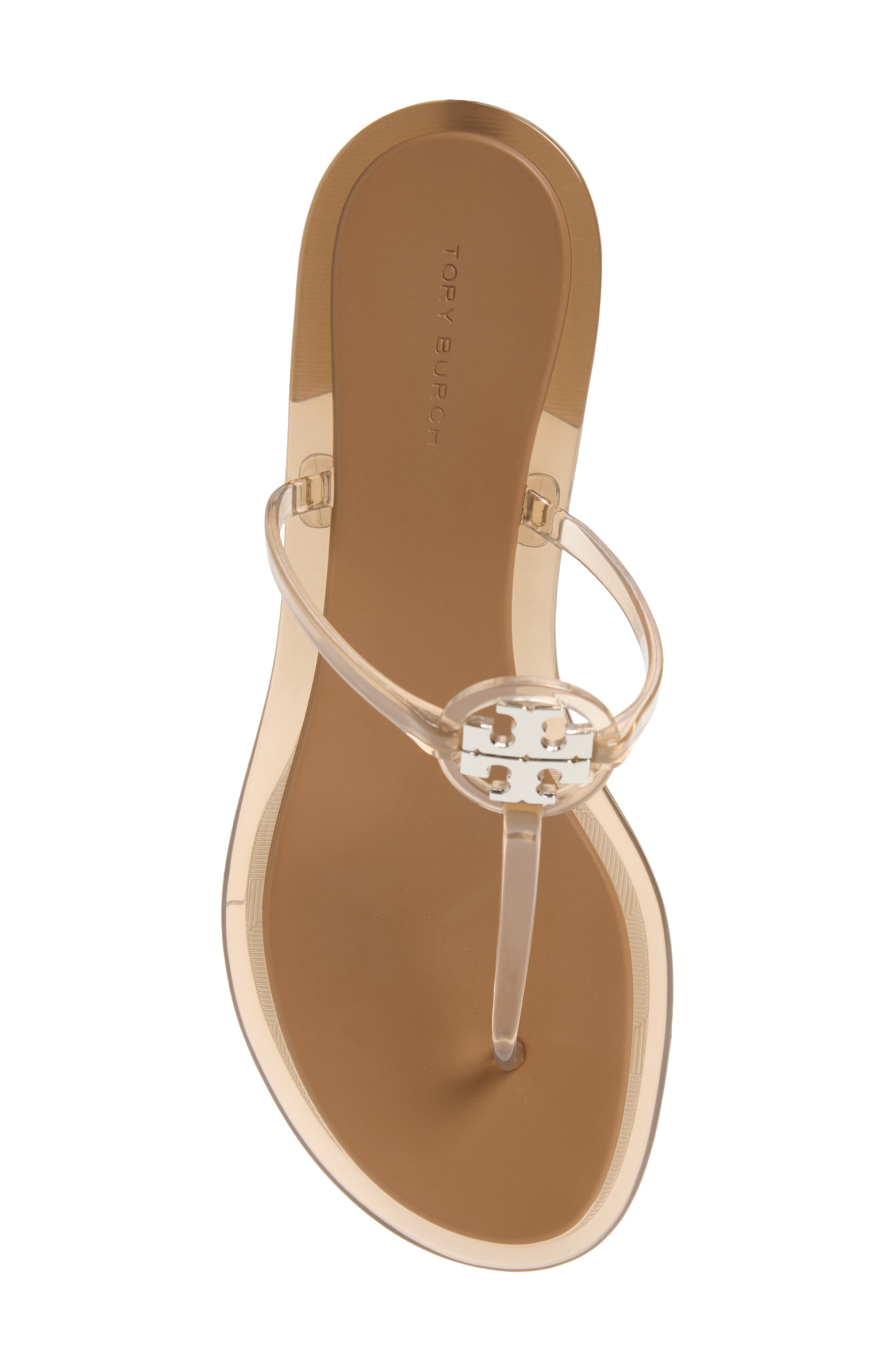 Mini Miller Jelly Thong Sandal, Alternate, color, TRANSPARENT ALMOND FLOUR
