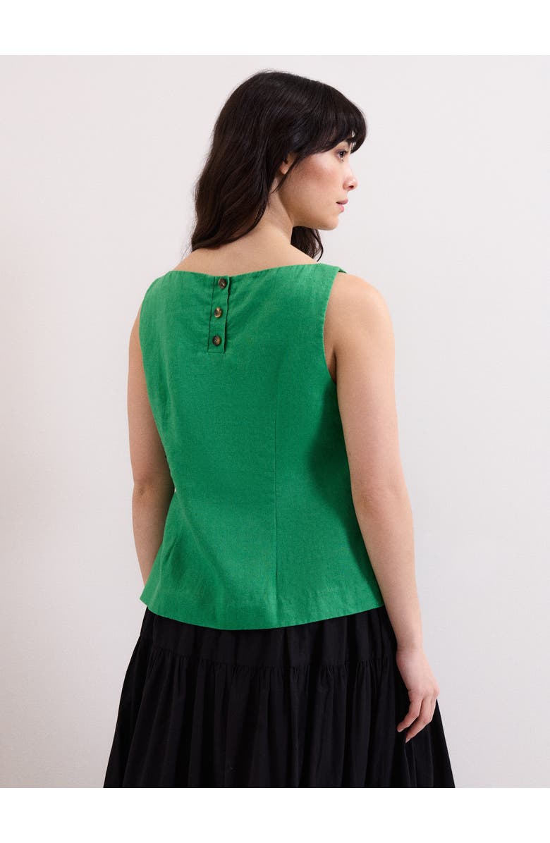 Phase Eight Isabelle Linen Top, Alternate, color, Green